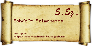 Sohár Szimonetta névjegykártya